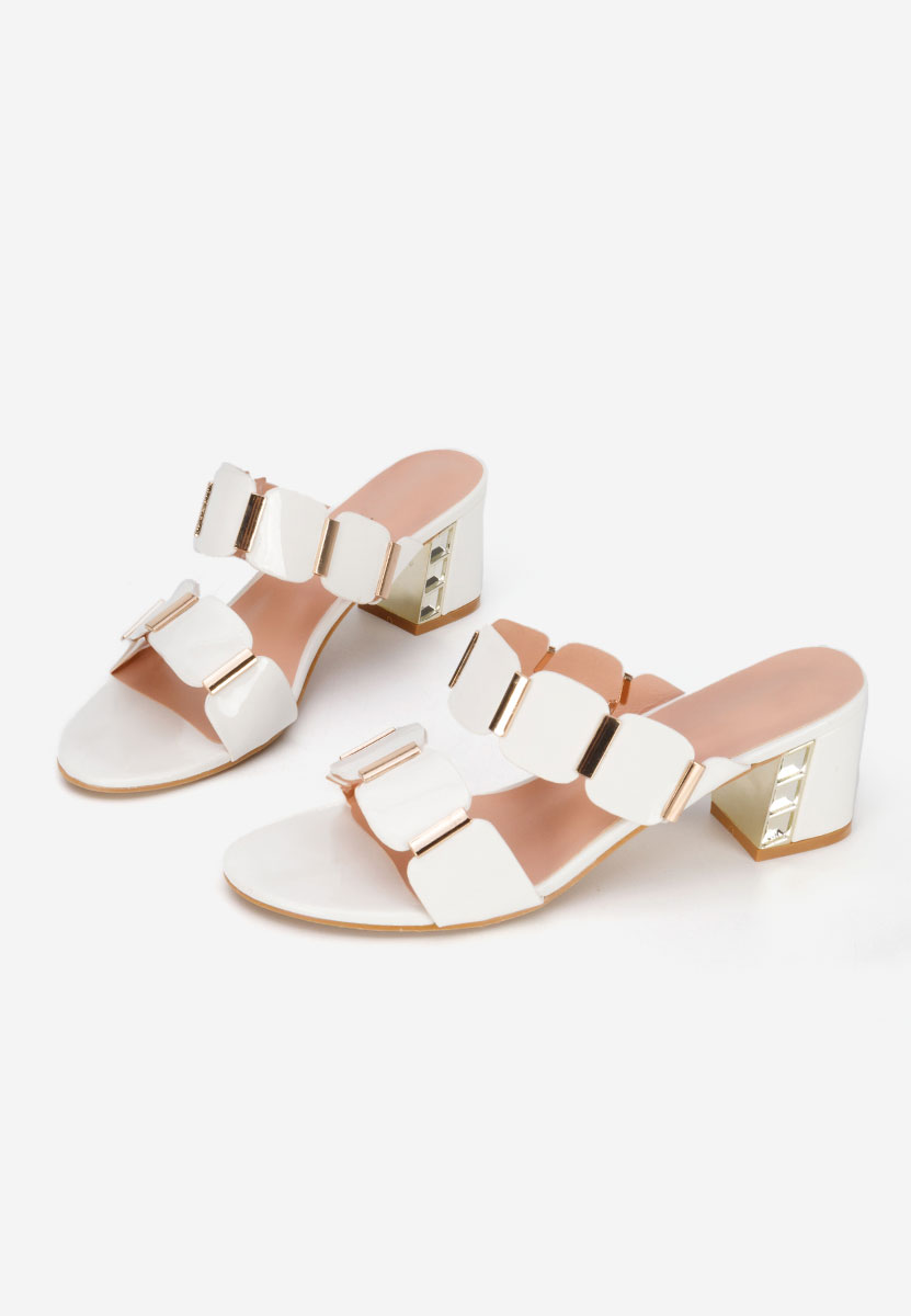 Papuče na petu Raniela bijele