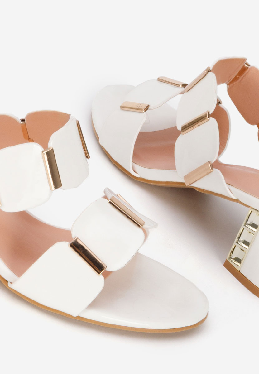 Papuče na petu Raniela bijele