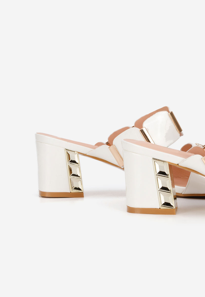 Papuče na petu Raniela bijele