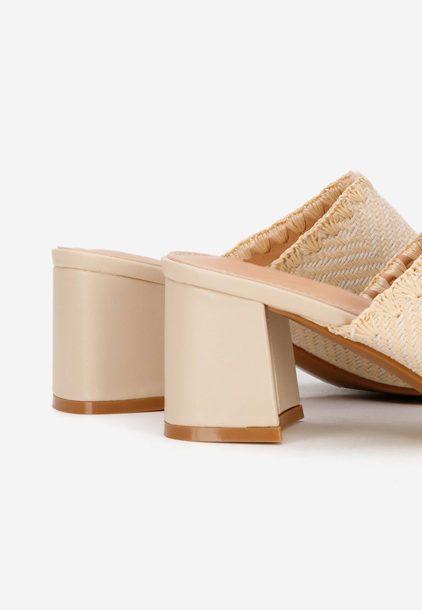 Papuče na petu Yngrid bež