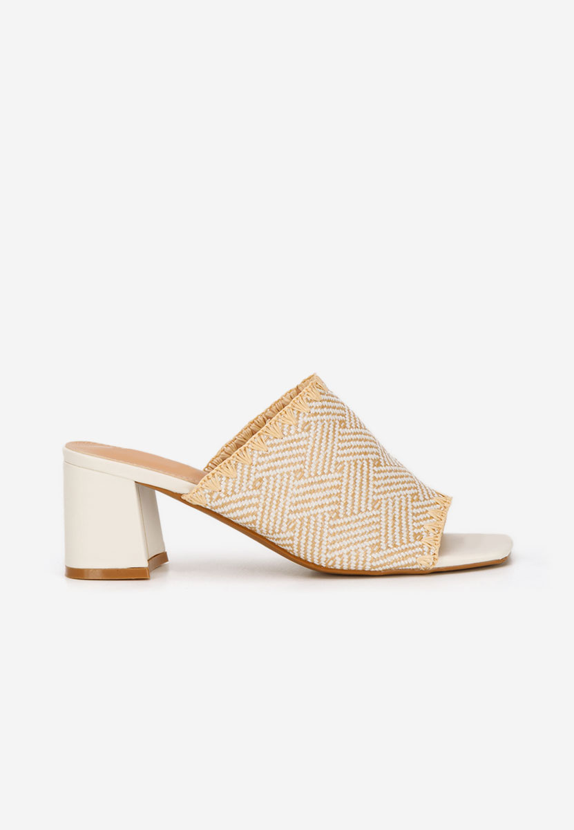 Papuče na petu Yngrid bijele