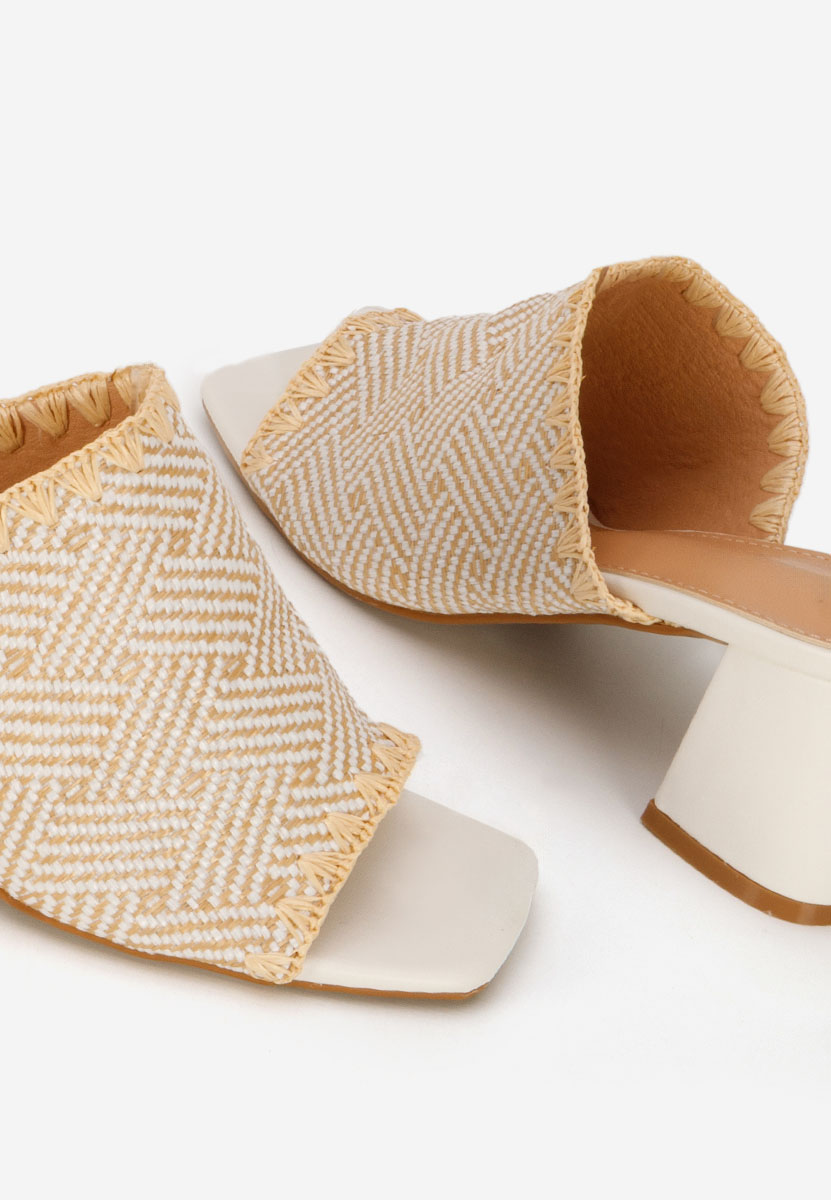 Papuče na petu Yngrid bijele