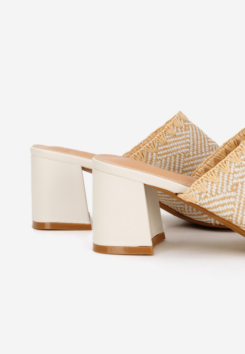 Papuče na petu Yngrid bijele