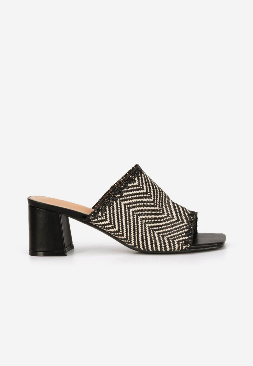 Papuče na petu Yngrid crno