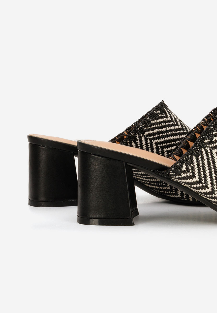 Papuče na petu Yngrid crno