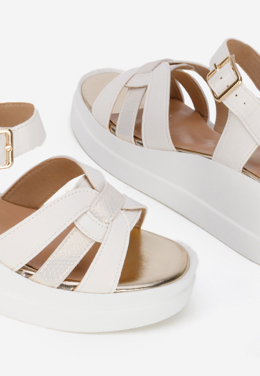 Sandale s platformom Barkita bijele