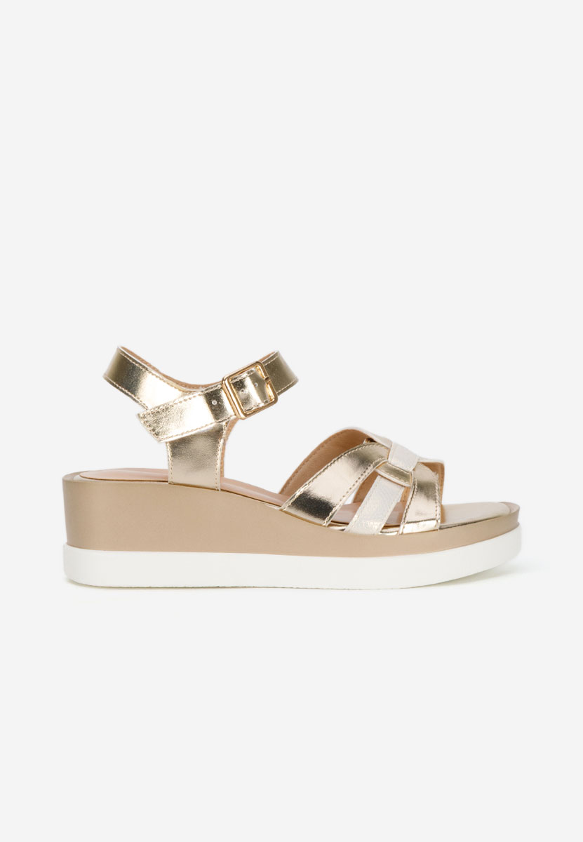 Sandale s platformom Barkita zlatno