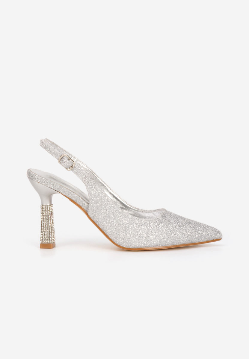 Elegantne cipele na petu Axellia srebrno