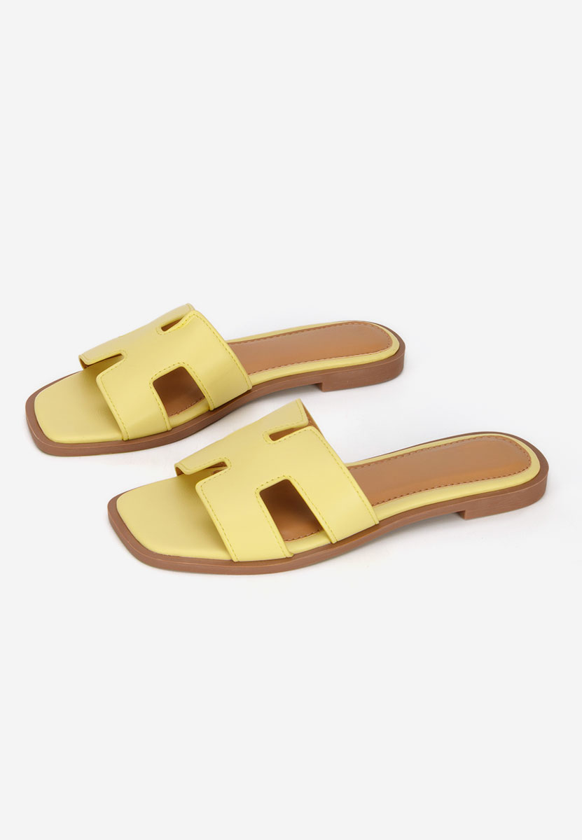 Papuče s nisku petu Lecya Žuto