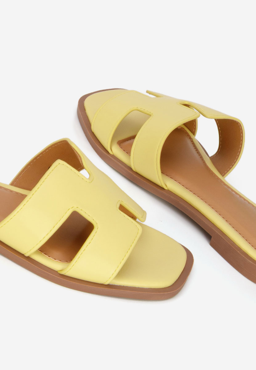 Papuče s nisku petu Lecya Žuto