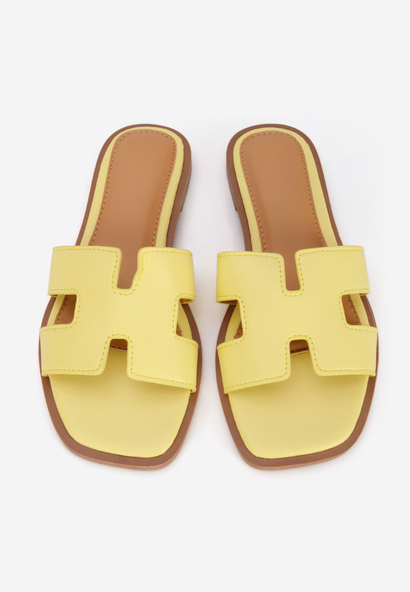 Papuče s nisku petu Lecya Žuto