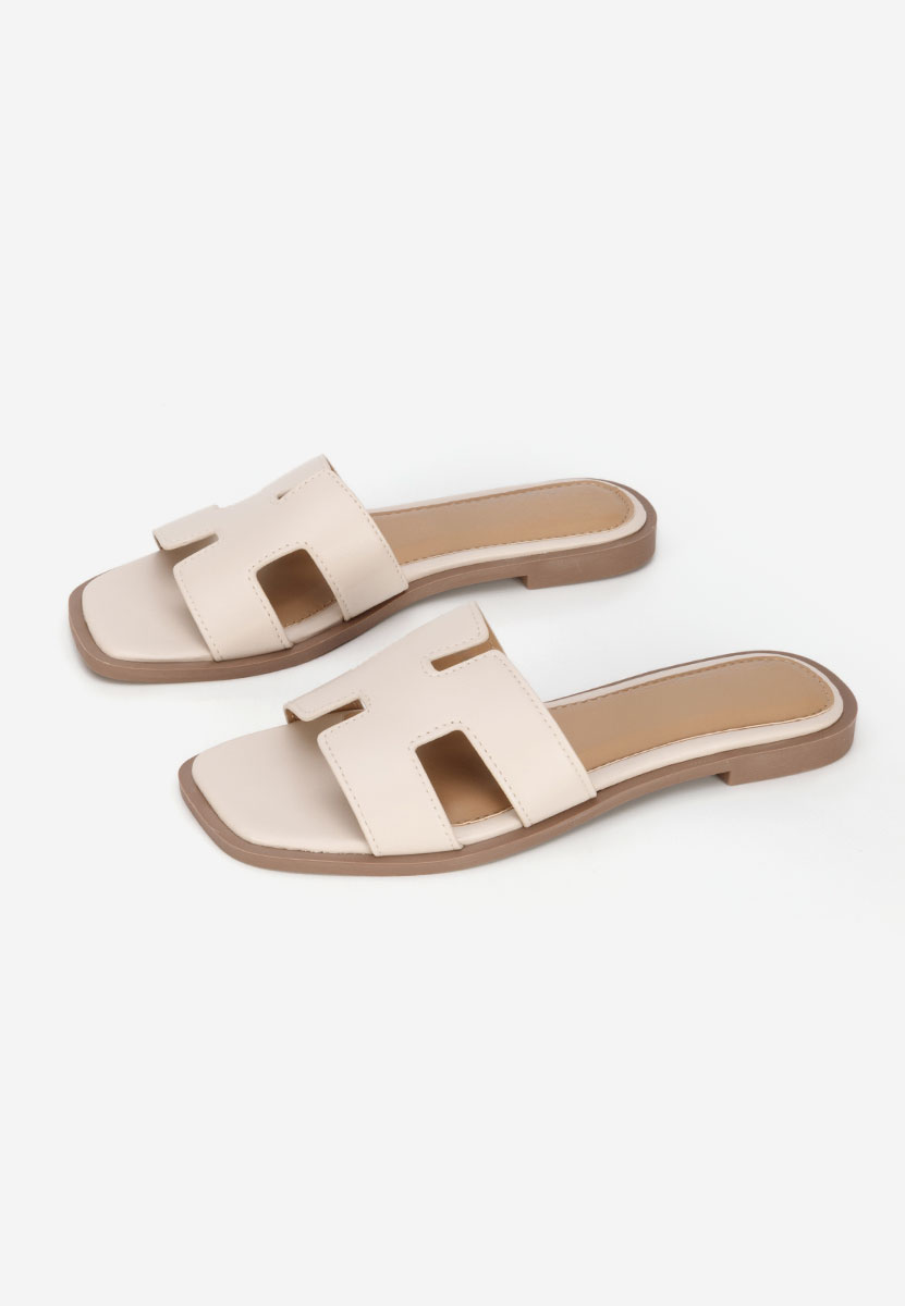 Papuče s nisku petu Lecya bež