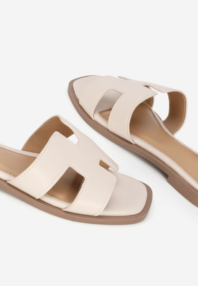 Papuče s nisku petu Lecya bež