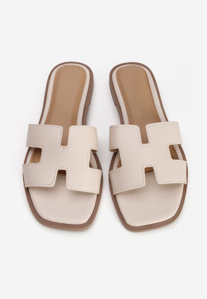 Papuče s nisku petu Lecya bež