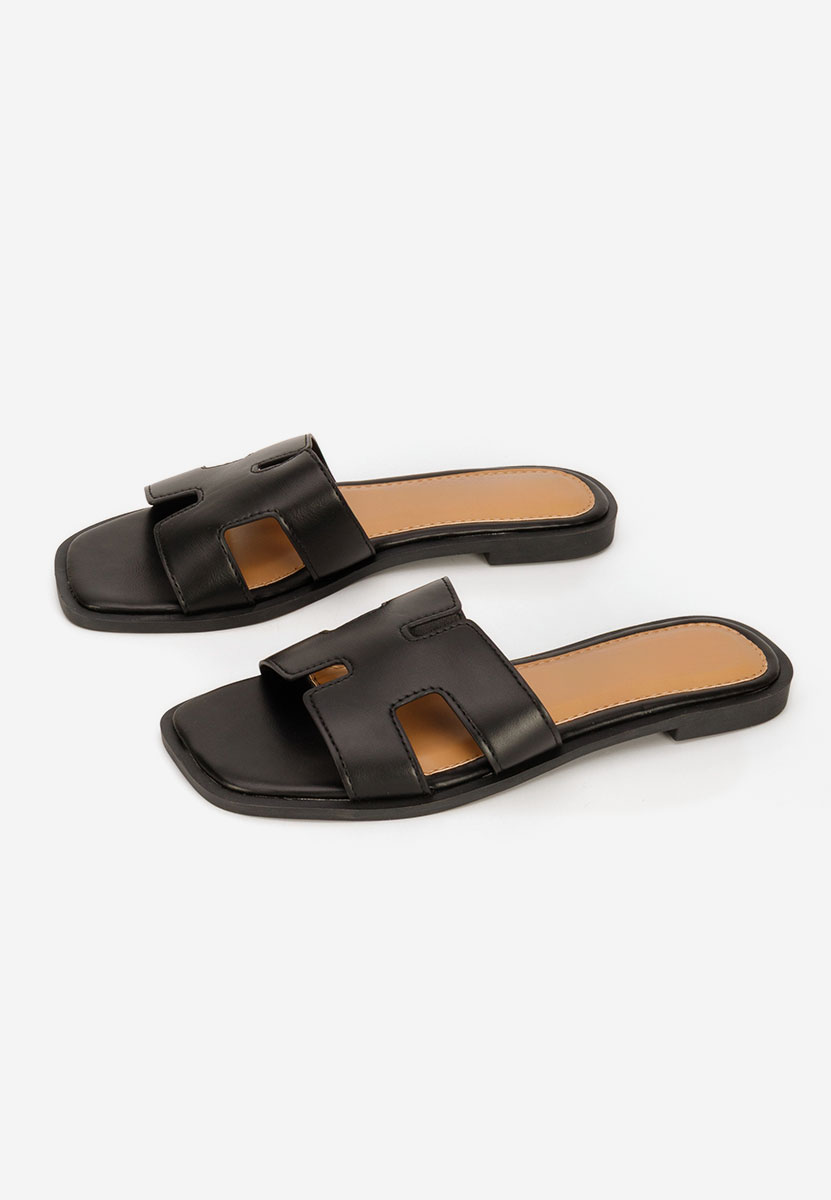 Papuče s nisku petu Lecya crno