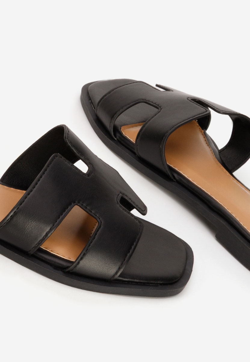 Papuče s nisku petu Lecya crno