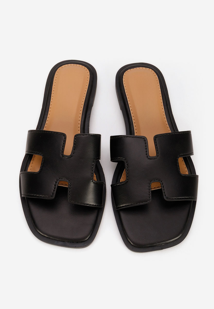 Papuče s nisku petu Lecya crno