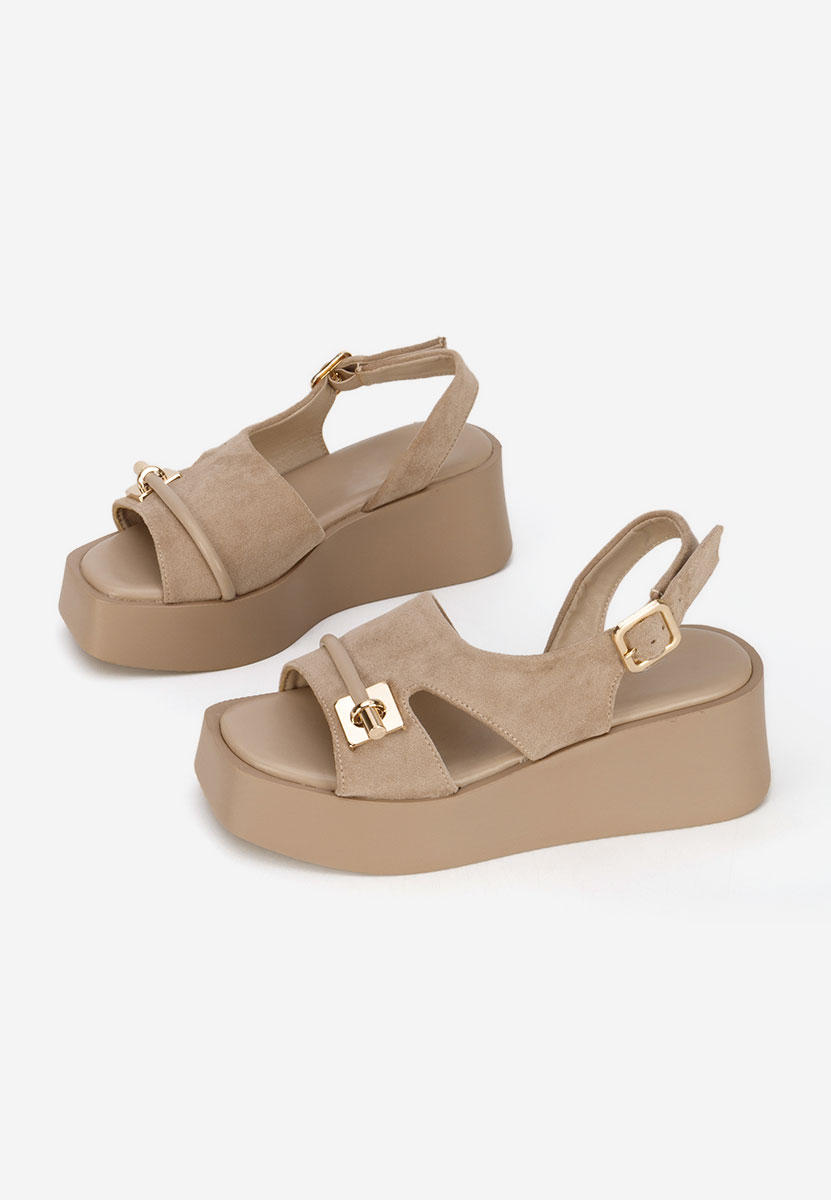 Sandale s platformom Levy kaki