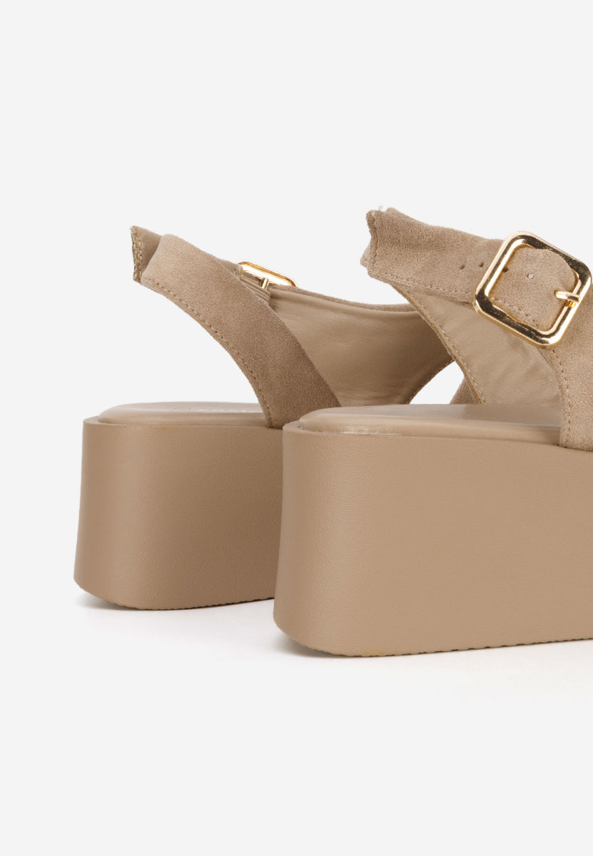 Sandale s platformom Levy kaki