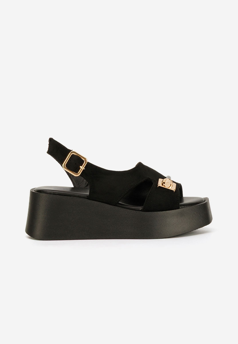 Sandale s platformom Levy crno