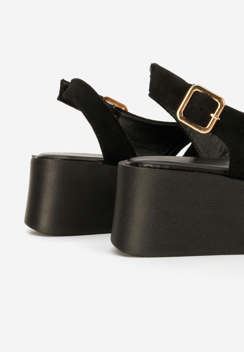 Sandale s platformom Levy crno