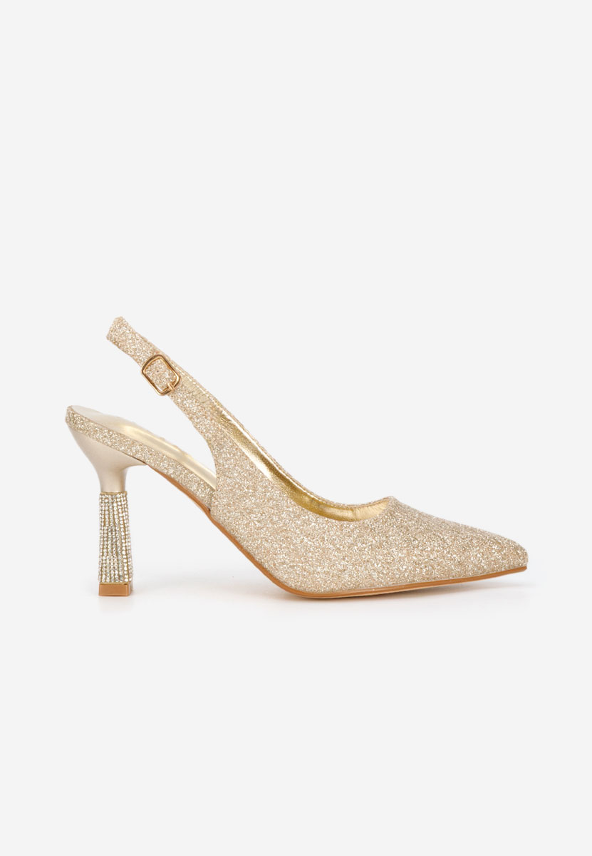 Elegantne cipele na petu Axellia zlatno