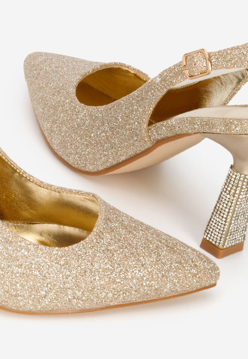 Elegantne cipele na petu Axellia zlatno