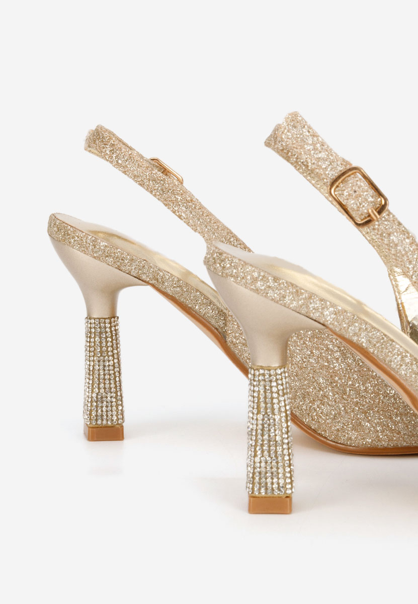 Elegantne cipele na petu Axellia zlatno
