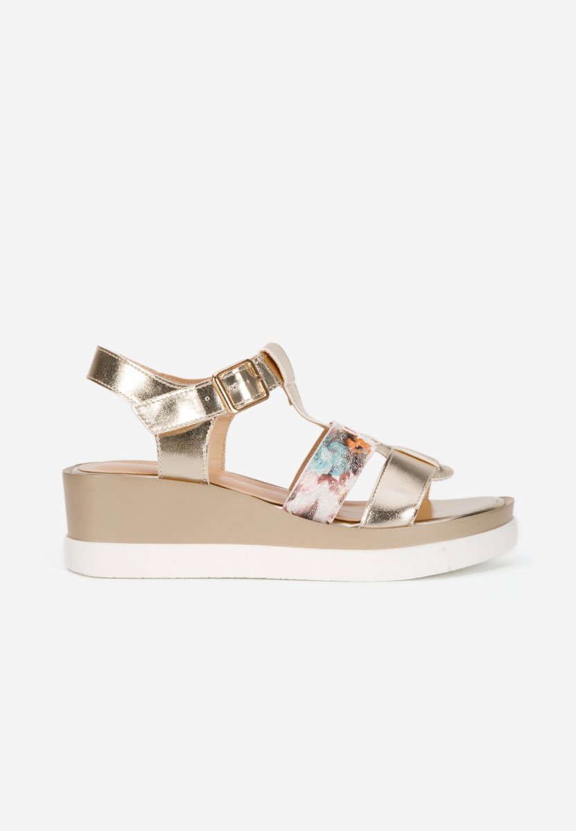 Sandale s platformom Anastasis zlatno