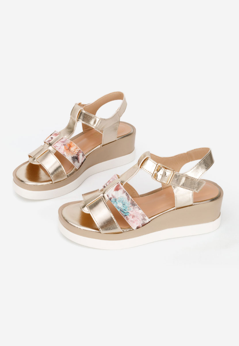 Sandale s platformom Anastasis zlatno