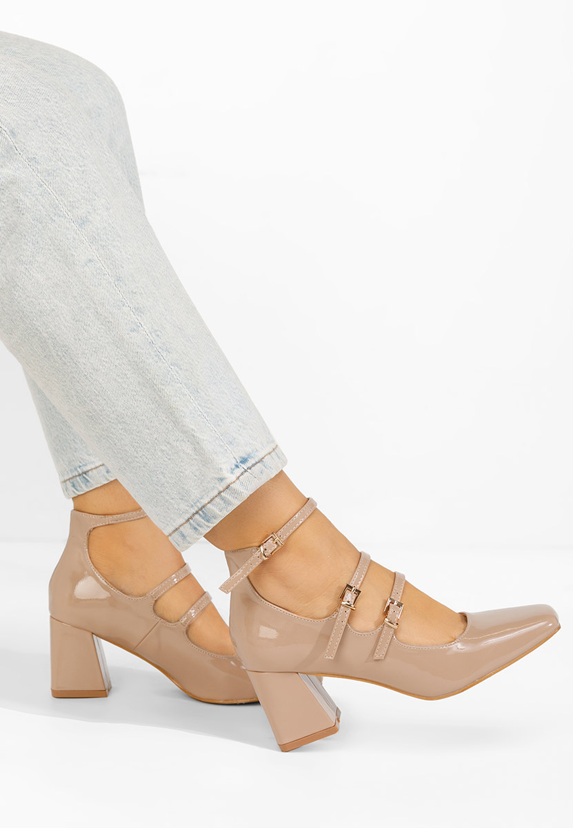 Lakirane cipele na petu Renelia bež