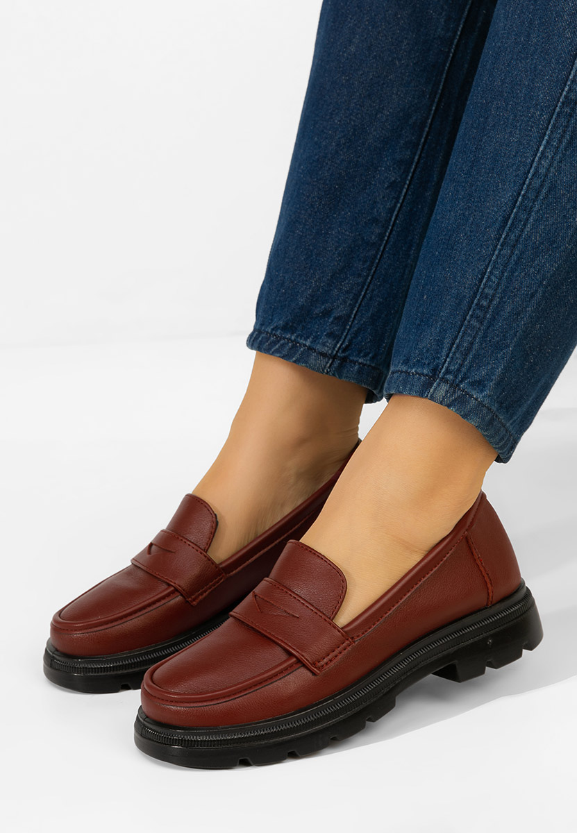 Ženske mokasinke Danielia vinsko crvena