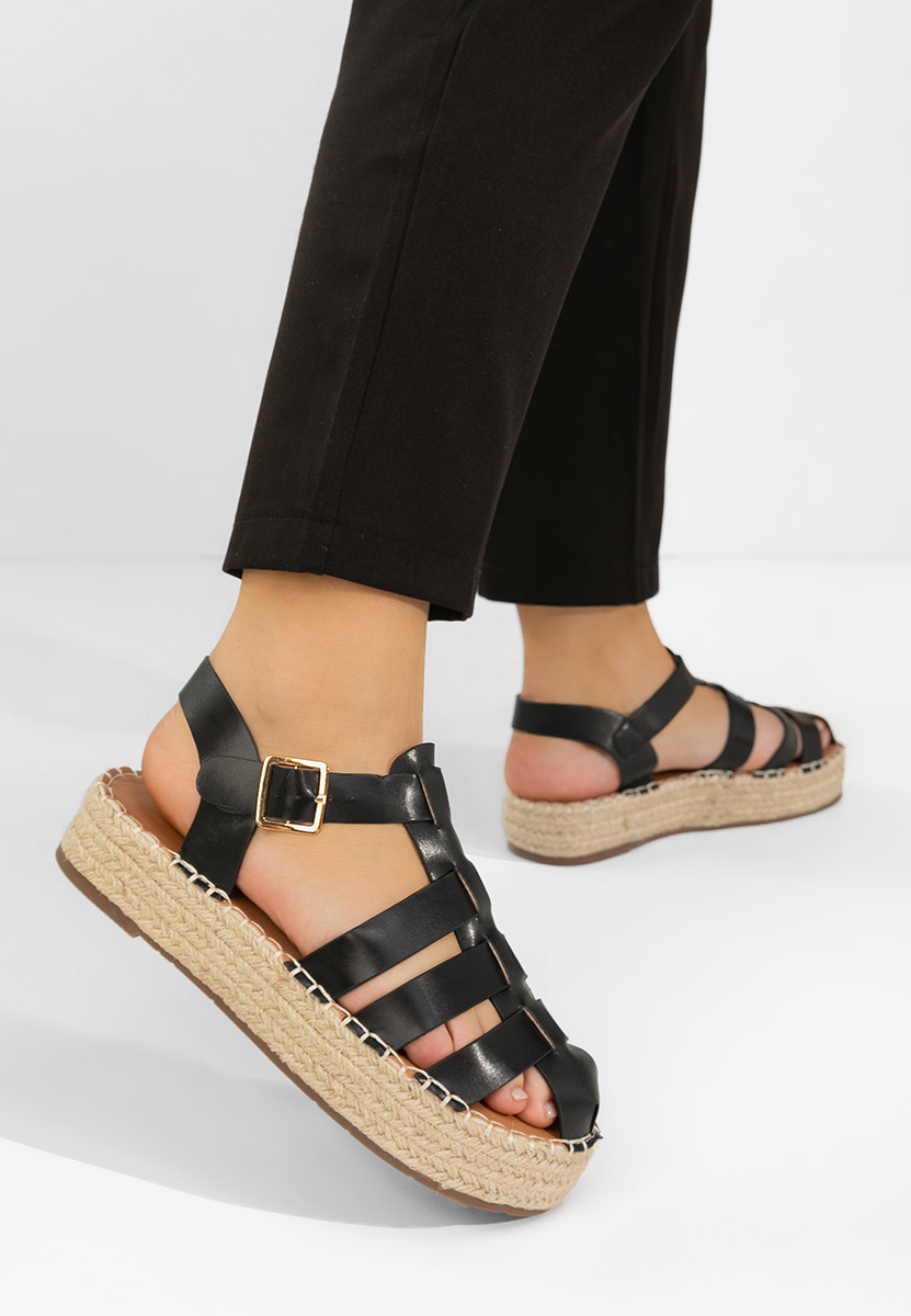 Sandale s platformom Reliama crno