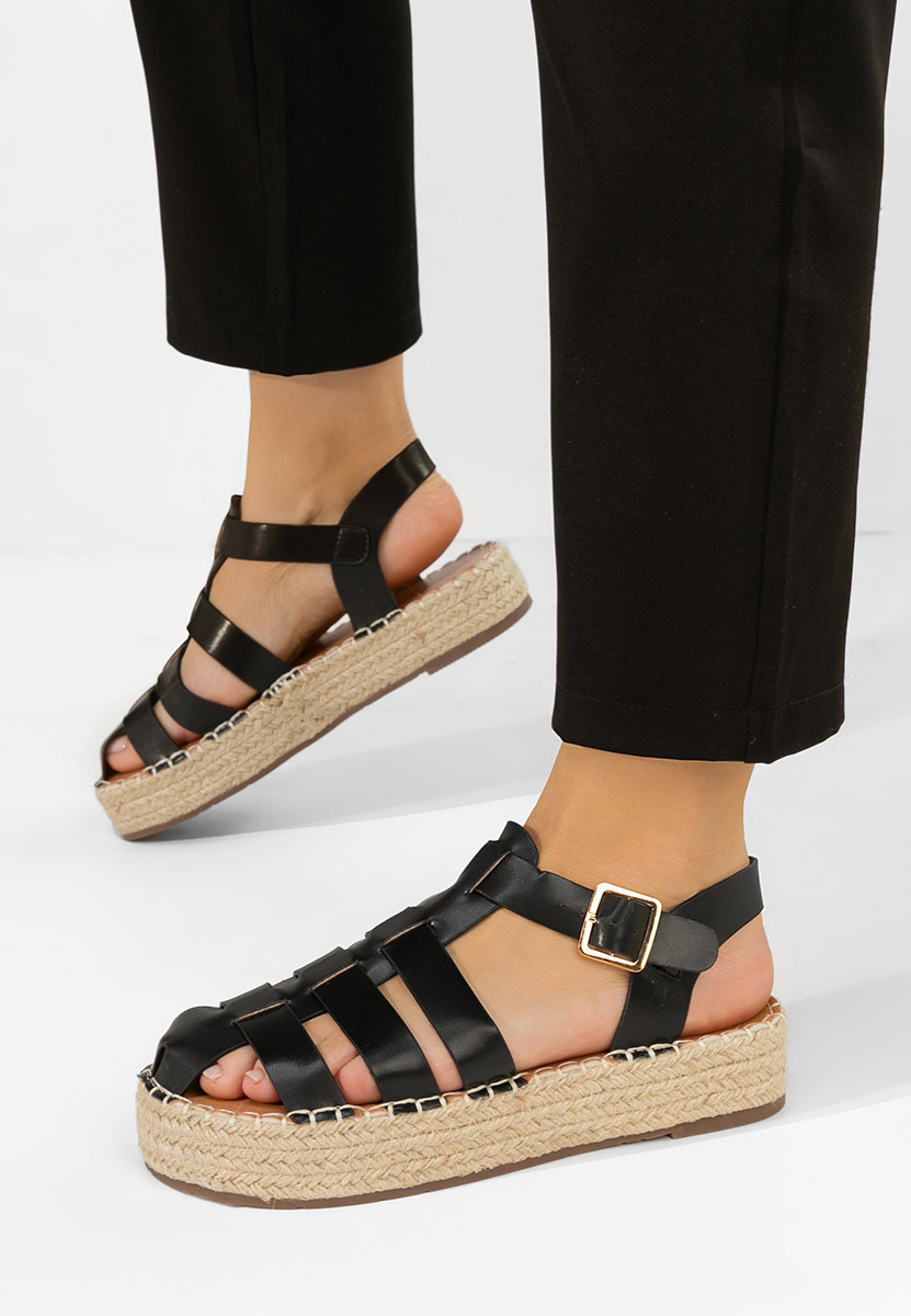 Sandale s platformom Reliama crno