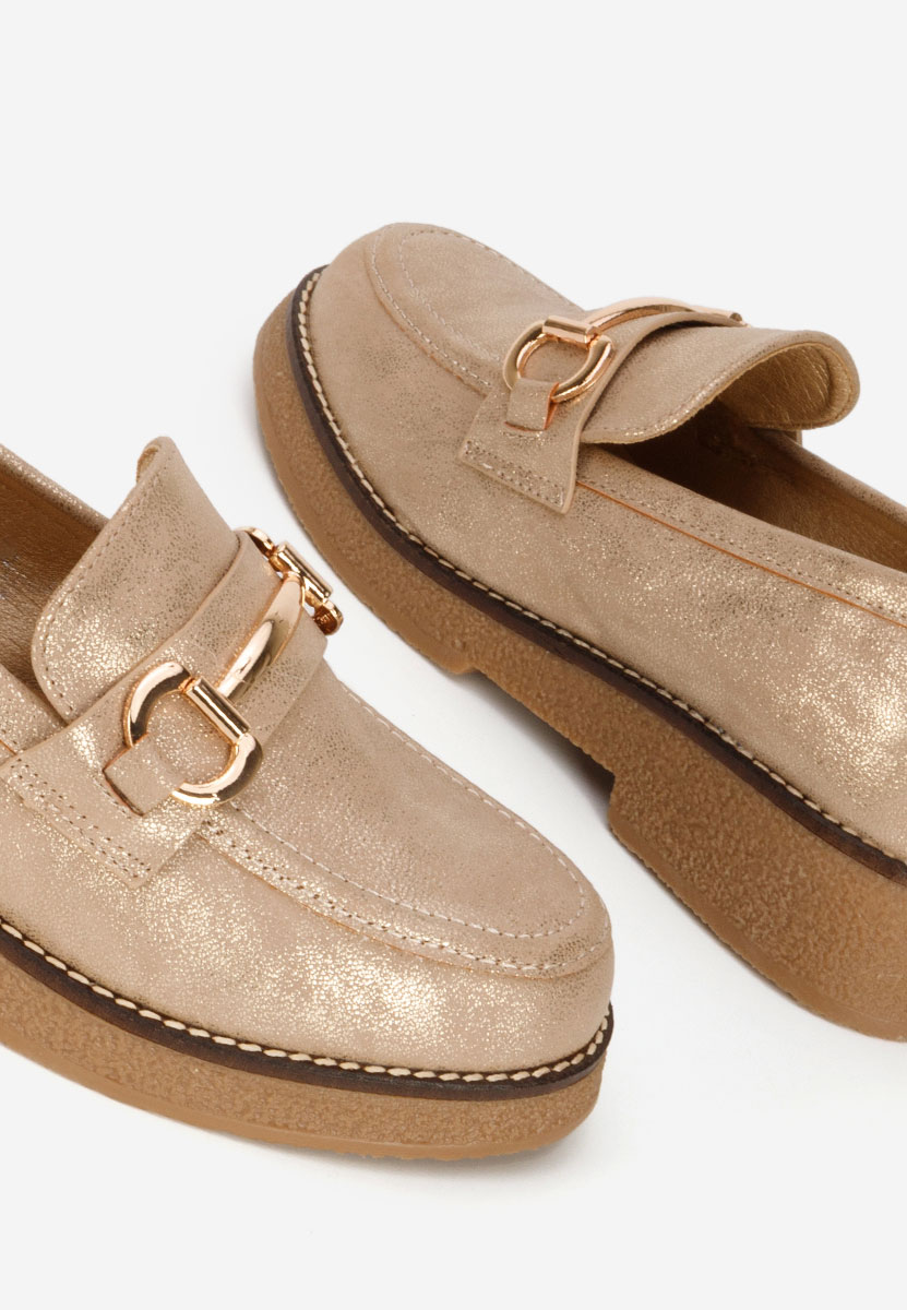 Ženske mokasinke Ylenia zlatno