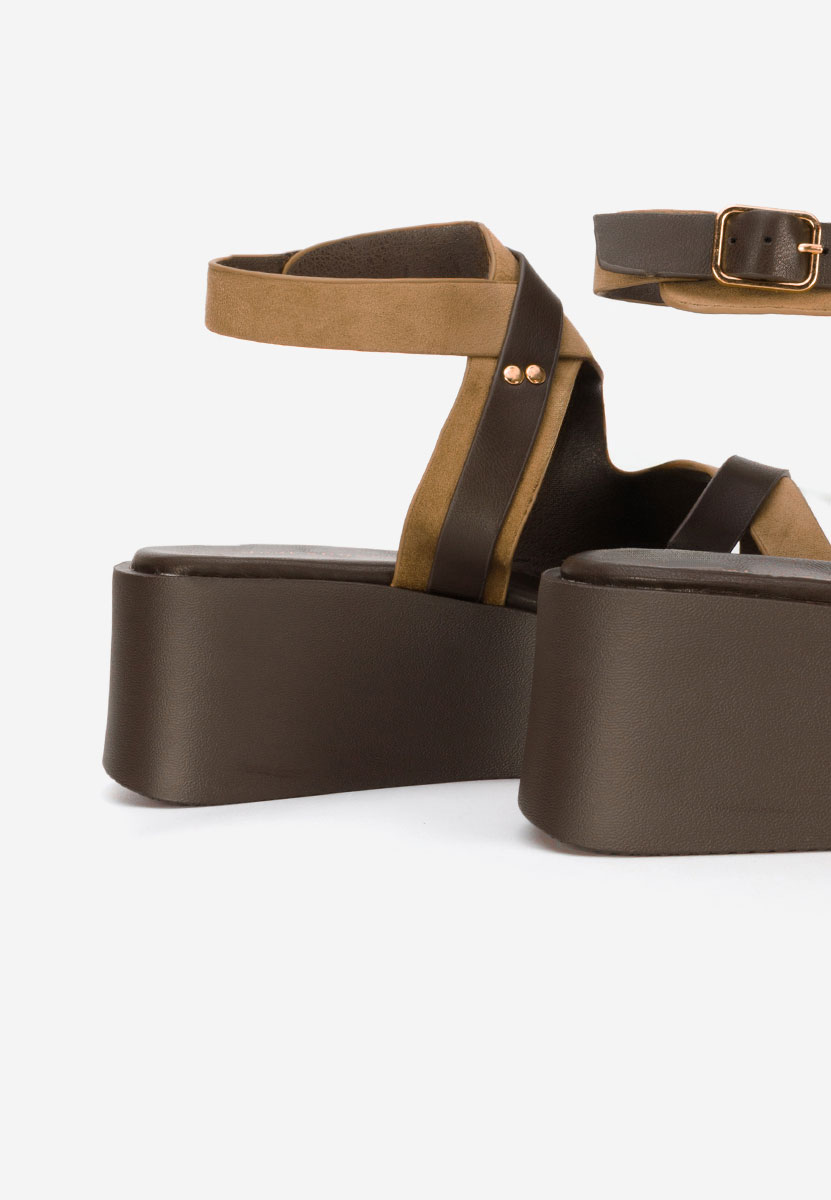 Sandale s platformom Kataline kaki