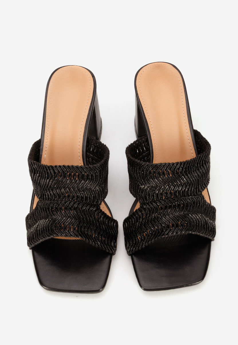 Papuče na petu Nely crno