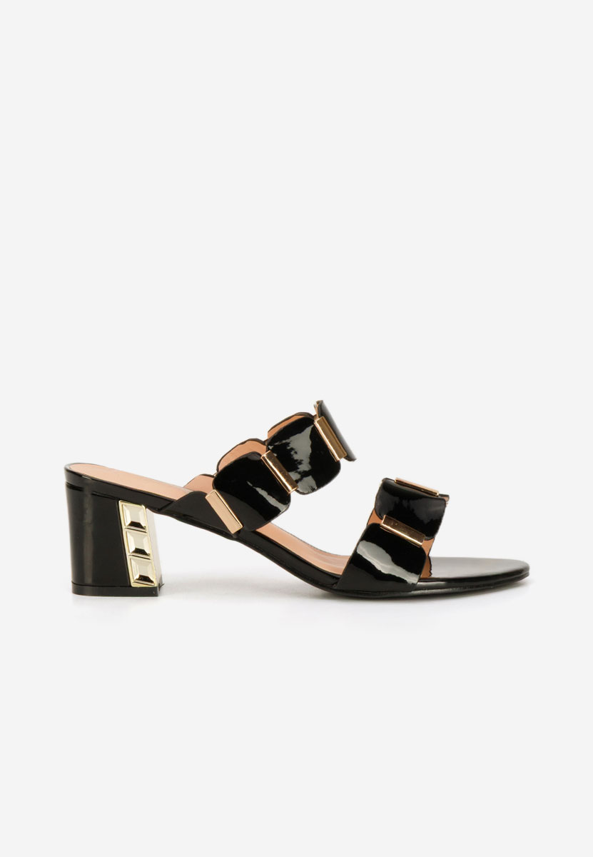 Papuče na petu Raniela crno