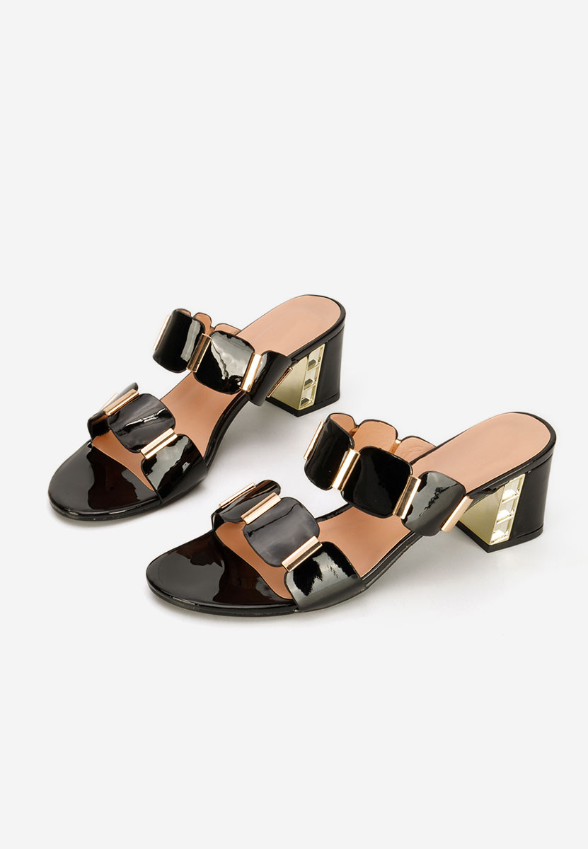 Papuče na petu Raniela crno