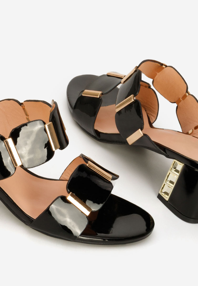 Papuče na petu Raniela crno