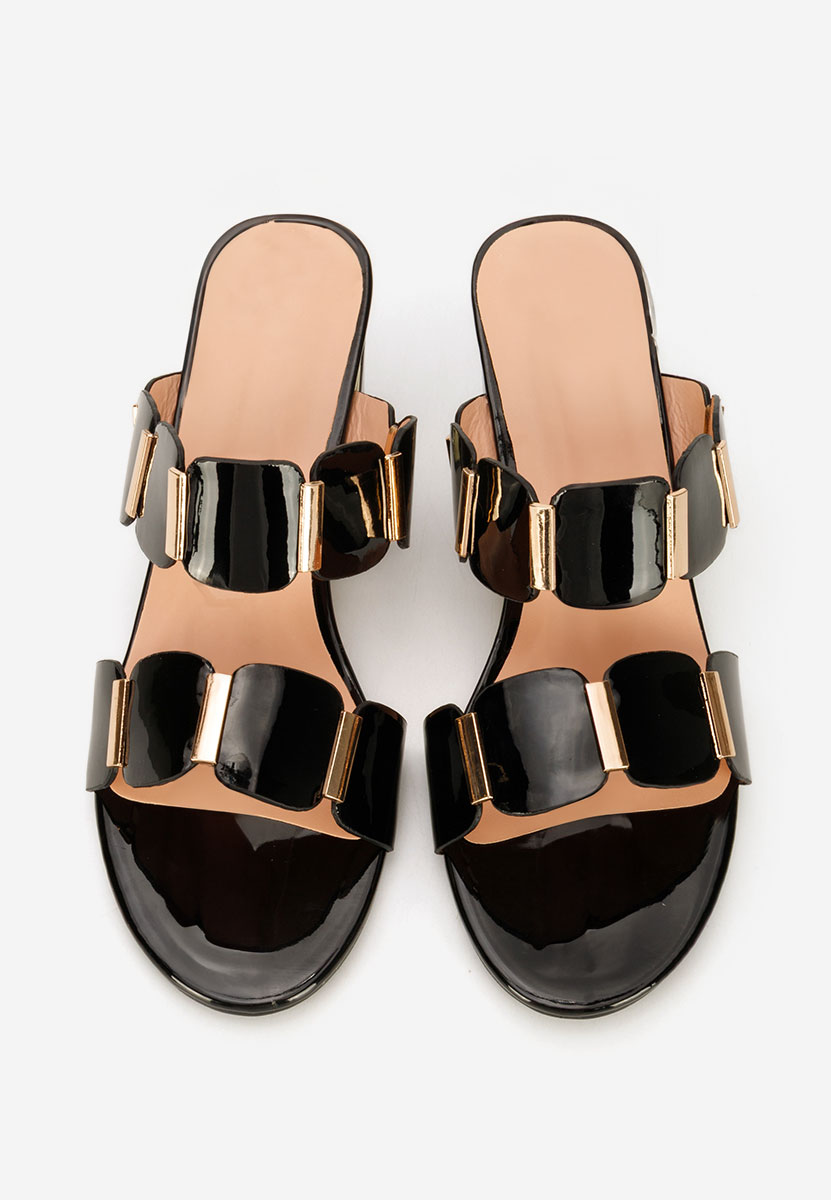 Papuče na petu Raniela crno