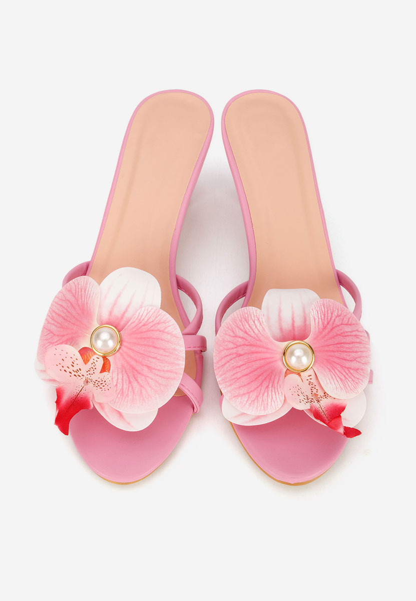 Papuče na petu Florentia ružičasto