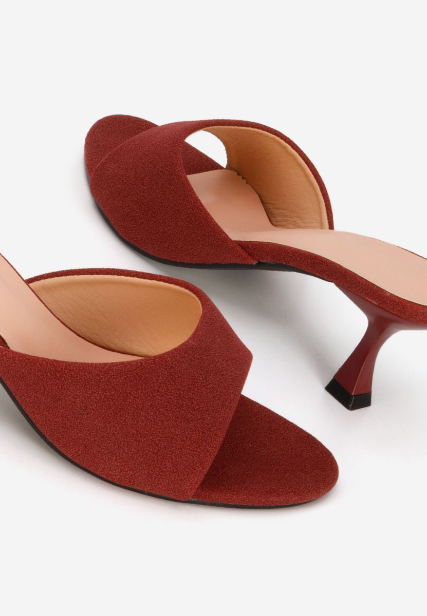 Papuče na petu Otelia vinsko crvena