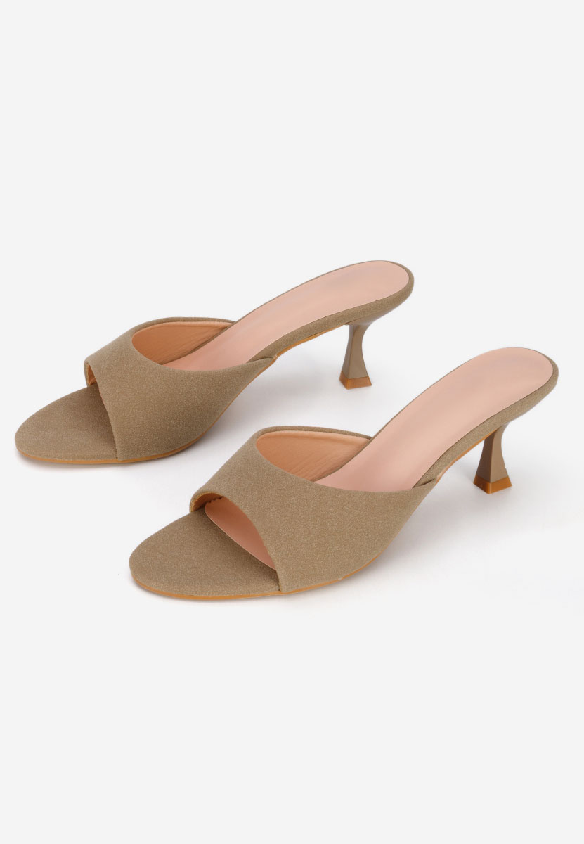 Papuče na petu Otelia kaki