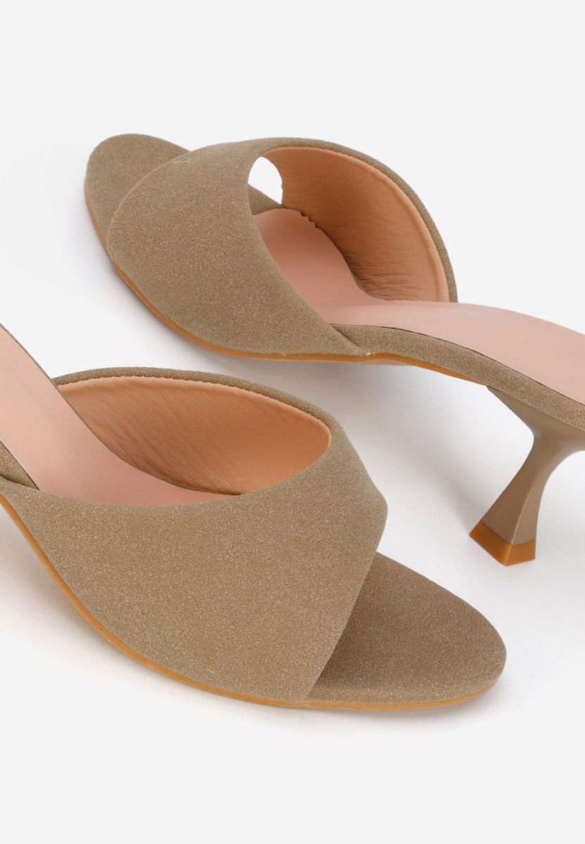 Papuče na petu Otelia kaki