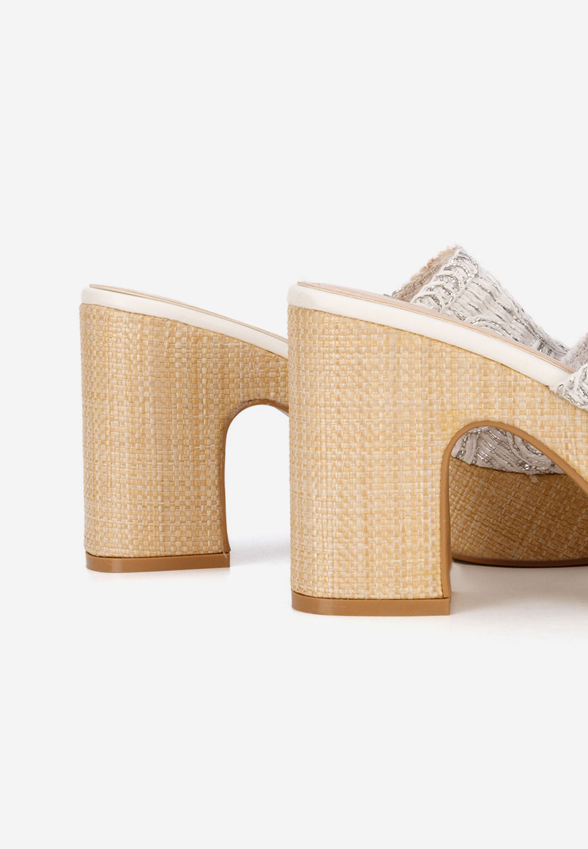 Papuče na petu Rossena bijele