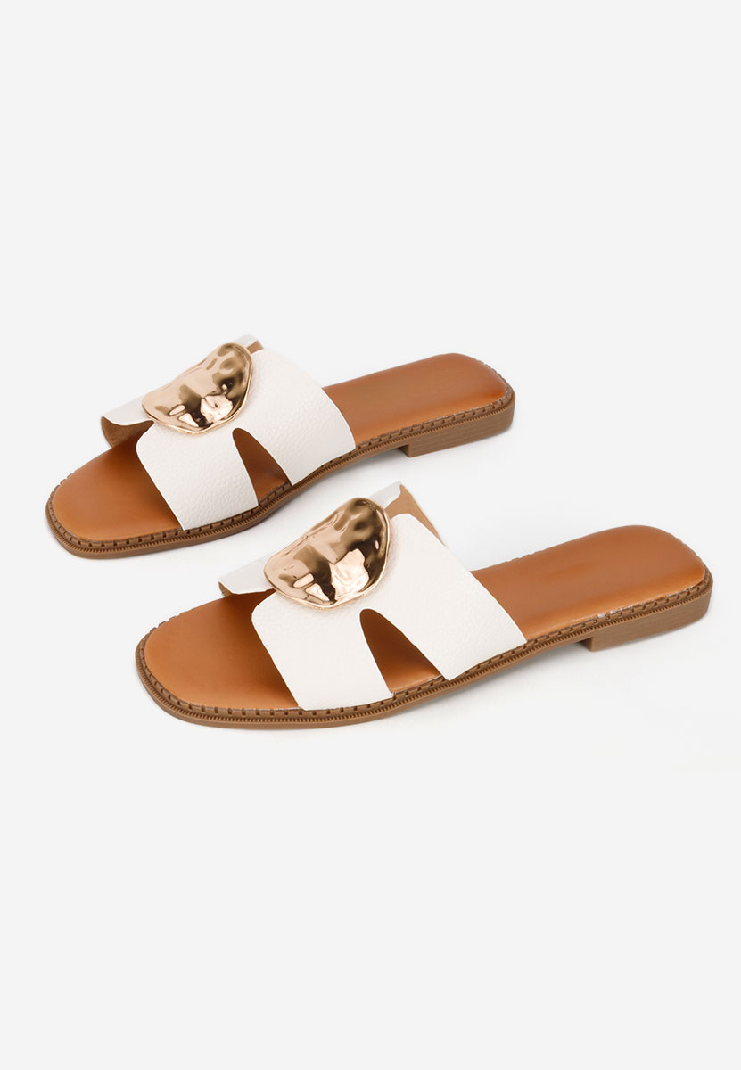 Papuče za ženske Klarina bijele