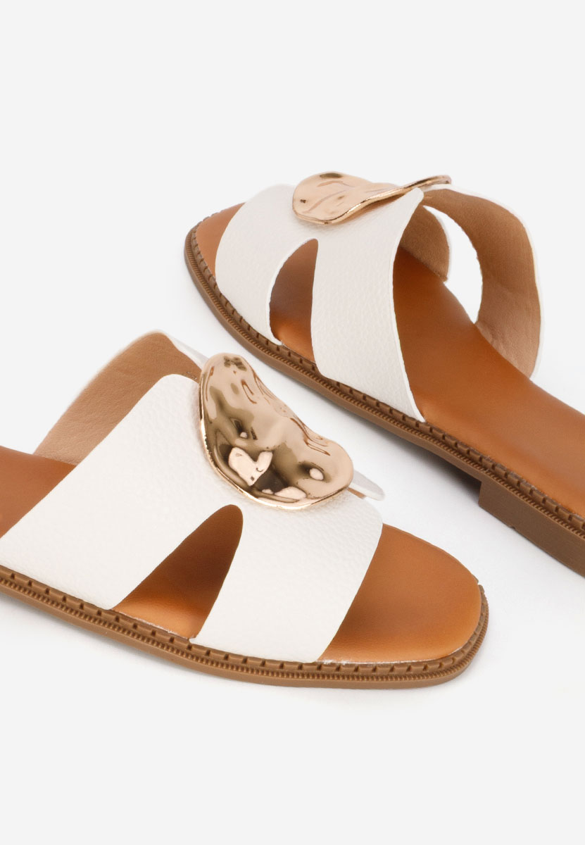 Papuče za ženske Klarina bijele