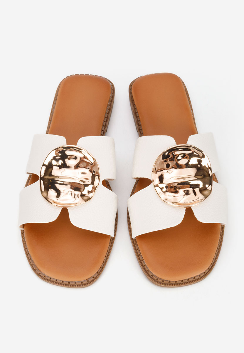 Papuče za ženske Klarina bijele