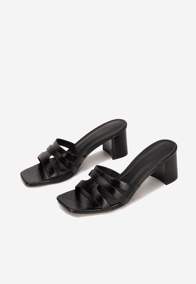 Papuče na petu Genoveva V2 crno